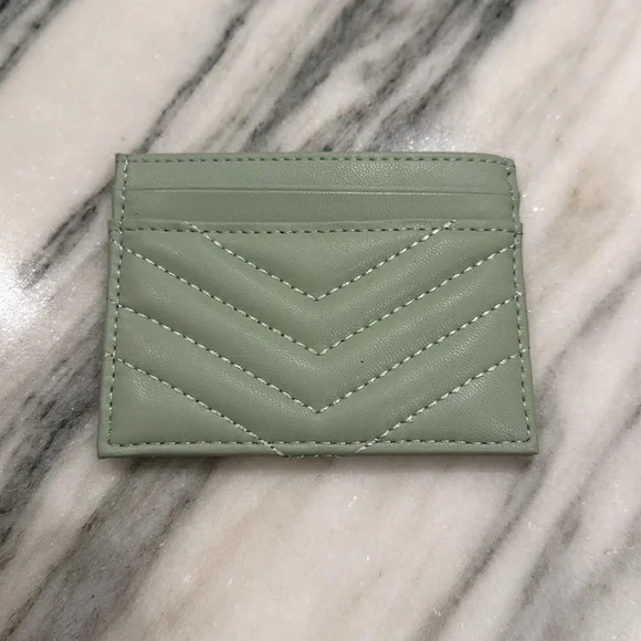 Light sage green brand new (without tags or box) YSL card wallet - Picture 2 of 4